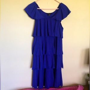 Style & Co. Blue Ruffle Sleeveless Dress